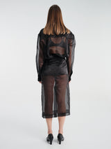 The Frankie Shop - Peri Sheer Midi Skirt in Black