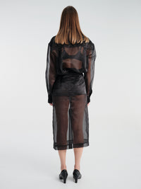 The Frankie Shop - Peri Sheer Midi Skirt in Black