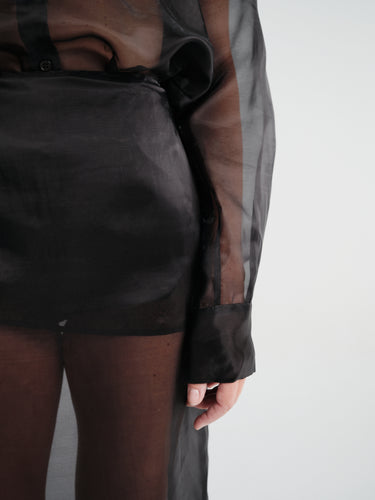 The Frankie Shop - Peri Sheer Midi Skirt in Black