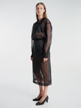 The Frankie Shop - Peri Sheer Shirt in Black