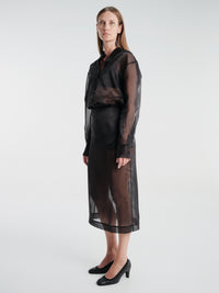 The Frankie Shop - Peri Sheer Shirt in Black