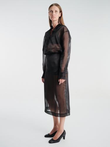 The Frankie Shop - Peri Sheer Shirt in Black