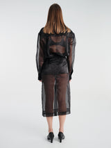 The Frankie Shop - Peri Sheer Shirt in Black