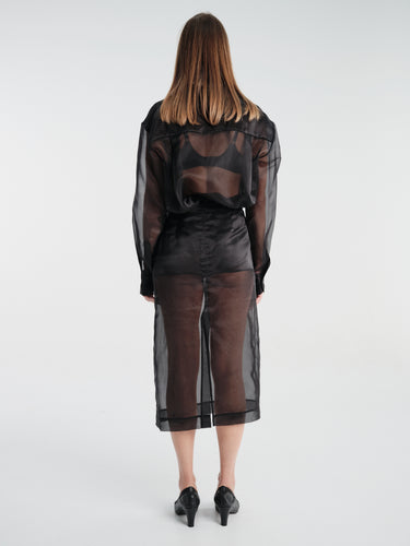 The Frankie Shop - Peri Sheer Shirt in Black