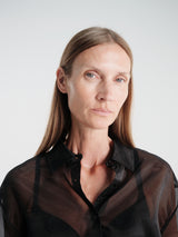The Frankie Shop - Peri Sheer Shirt in Black