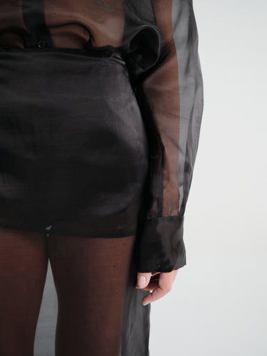 The Frankie Shop - Peri Sheer Shirt in Black