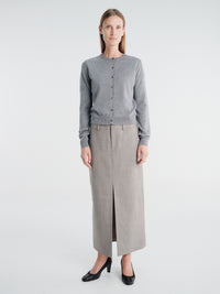 The Frankie Shop - Nomi Thin Knit Cardigan in Grey