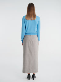 The Frankie Shop - Nomi Thin Knit Cardigan in Blue