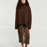 The Frankie Shop - Rhea Trapeze Turtleneck in Brown