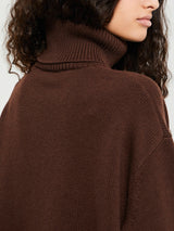 The Frankie Shop - Rhea Trapeze Turtleneck in Brown