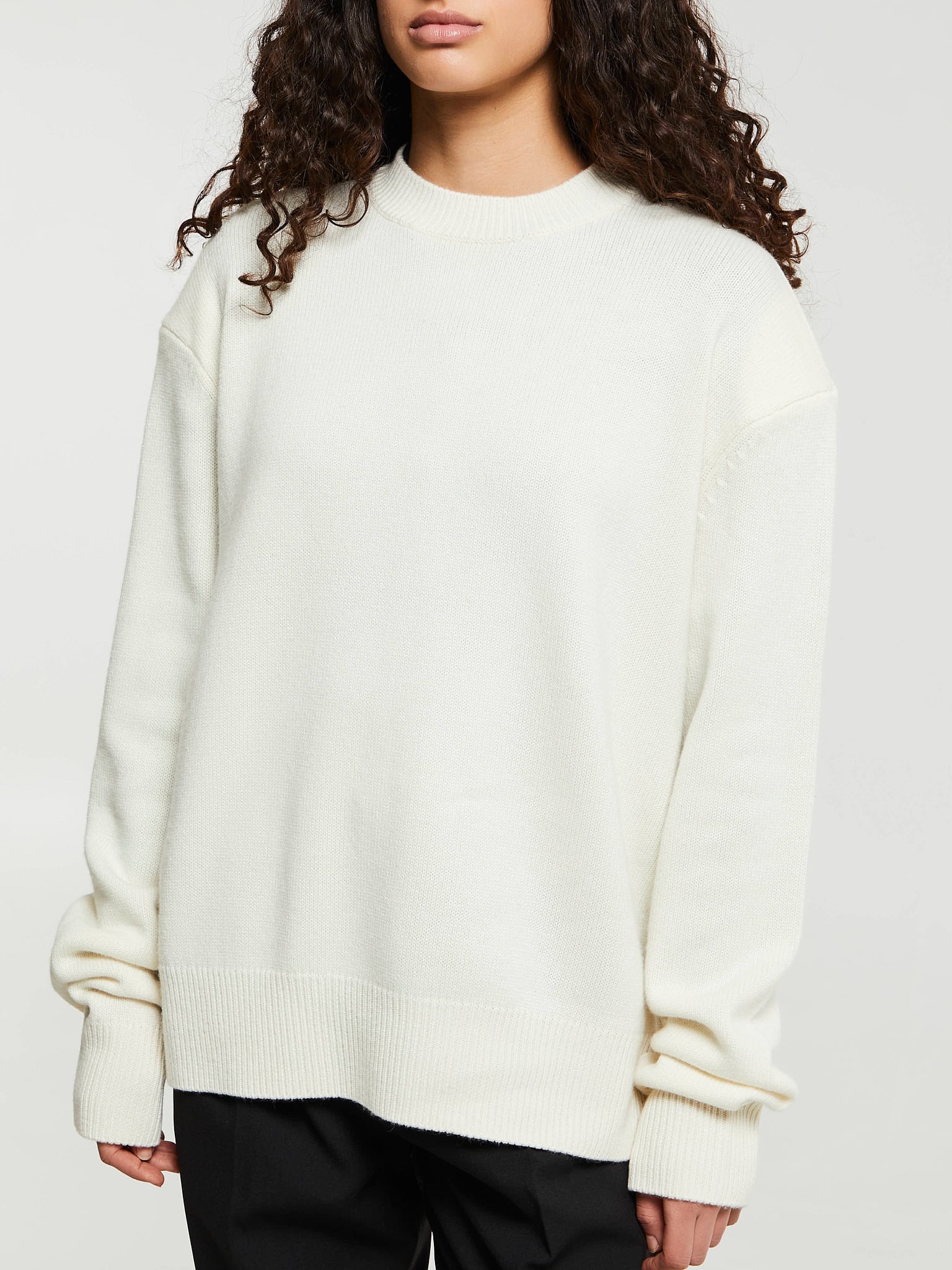 The Frankie Shop - Rafaela Padded Knit Sweater in Ivory