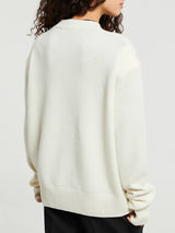The Frankie Shop - Rafaela Padded Knit Sweater in Ivory