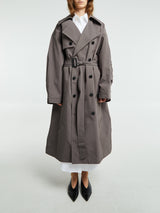 The Frankie Shop - Mavis Oversized Trench in Grey