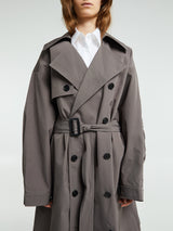 The Frankie Shop - Mavis Oversized Trench in Grey