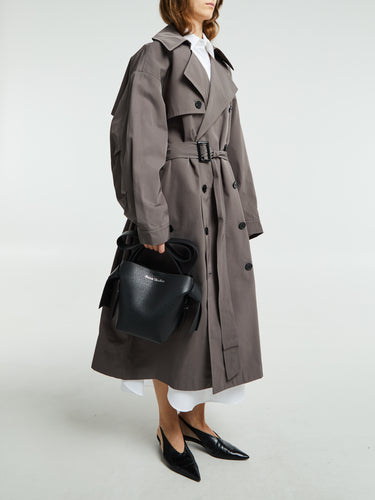 The Frankie Shop - Mavis Oversized Trench in Grey