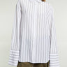 The Frankie Shop - Anvers Button Up Stripe Shirt in White and Black Stripes