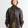 The Frankie Shop - Viper Leather Jacket in Brown