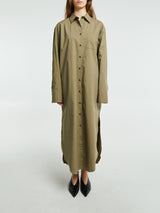 The Frankie Shop - Helena Shirt Dress in Khaki