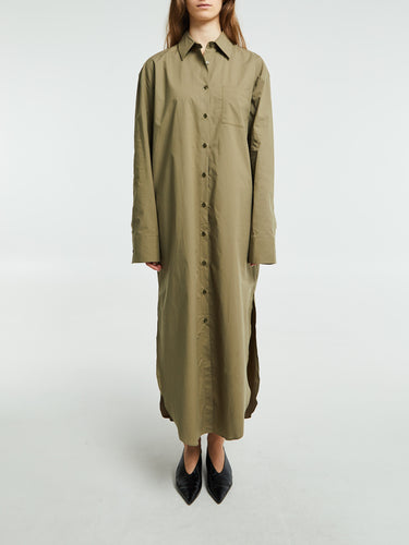 The Frankie Shop - Helena Shirt Dress in Khaki
