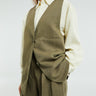 The Frankie Shop - Melrose Linen Vest in Khaki