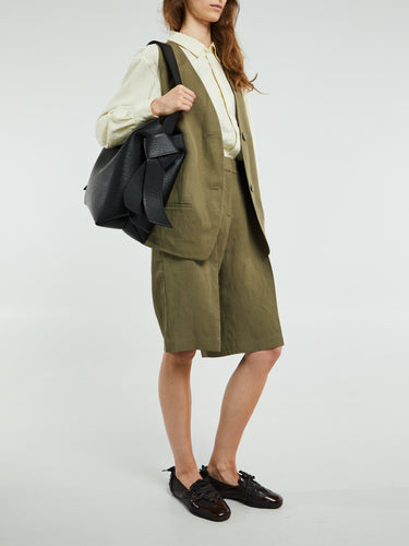 The Frankie Shop - Melrose Linen Vest in Khaki
