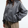 The Frankie Shop - Baxter Lustrous Track Jacket in Grey