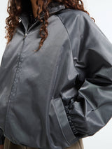 The Frankie Shop - Baxter Lustrous Track Jacket in Grey
