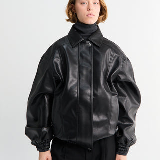 The Frankie Shop - Prescott Faux Leather Jacket in Black