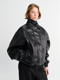 The Frankie Shop - Prescott Faux Leather Jacket in Black
