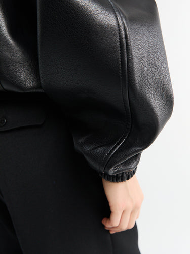 The Frankie Shop - Prescott Faux Leather Jacket in Black