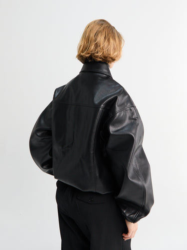 The Frankie Shop - Prescott Faux Leather Jacket in Black