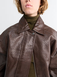 The Frankie Shop - Prescott Faux Leather Jacket in Brown