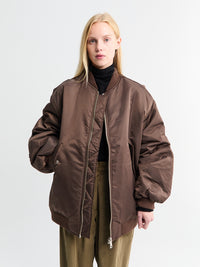 The Frankie Shop - Astra Bomber Jacket in Brown
