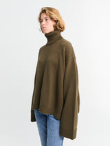 The Frankie Shop - Rhea Trapeze Turtleneck in Olive