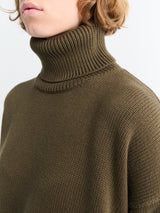 The Frankie Shop - Rhea Trapeze Turtleneck in Olive