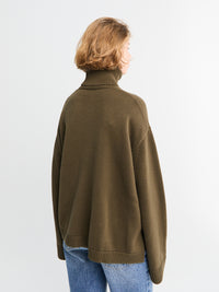 The Frankie Shop - Rhea Trapeze Turtleneck in Olive