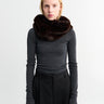 The Frankie Shop - Ginevra Faux Fur Scarf in Brown