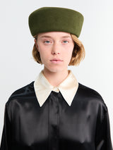 The Frankie Shop - Noxley Pillbox Hat in Olive