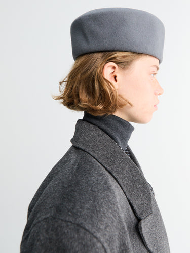 The Frankie Shop - Noxley Pillbox Hat in Grey