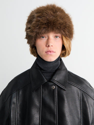 The Frankie Shop - Bansko Faux Fur Hat in Brown