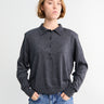 The Frankie Shop - Croydon Padded Knit Polo in Grey