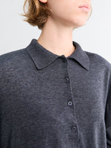 The Frankie Shop - Croydon Padded Knit Polo in Grey