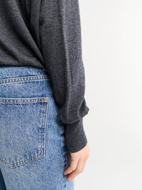 The Frankie Shop - Croydon Padded Knit Polo in Grey