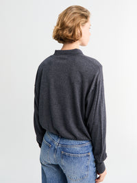 The Frankie Shop - Croydon Padded Knit Polo in Grey