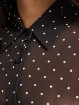 The Frankie Shop - Peri Polka Dot Shirt in Brown and White