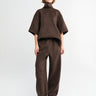 The Frankie Shop - Delancey Wool Joggers in Brown Melange