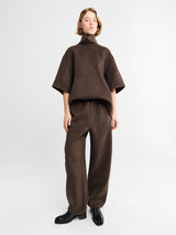 The Frankie Shop - Delancey Wool Joggers in Brown Melange