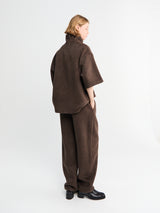 The Frankie Shop - Delancey Wool Joggers in Brown Melange