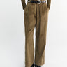 The Frankie Shop - Norstrand Pleated Corduroy Trousers in Olive