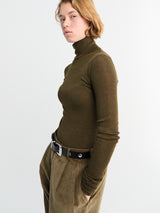 The Frankie Shop - Utica Thin Turtleneck Sweater in Olive